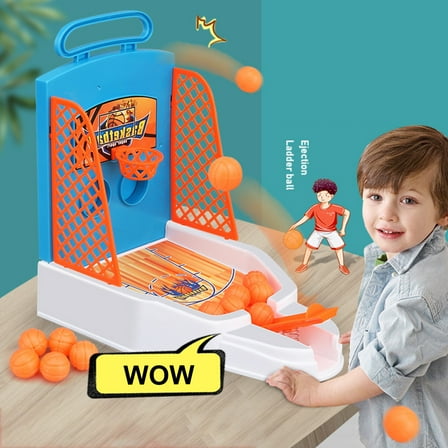 Table Top Basketball Game Set 9 Inch with Catapult Launcher for Adults Drinking Games Multiplayer Sports Toy Party Entertainment Gift