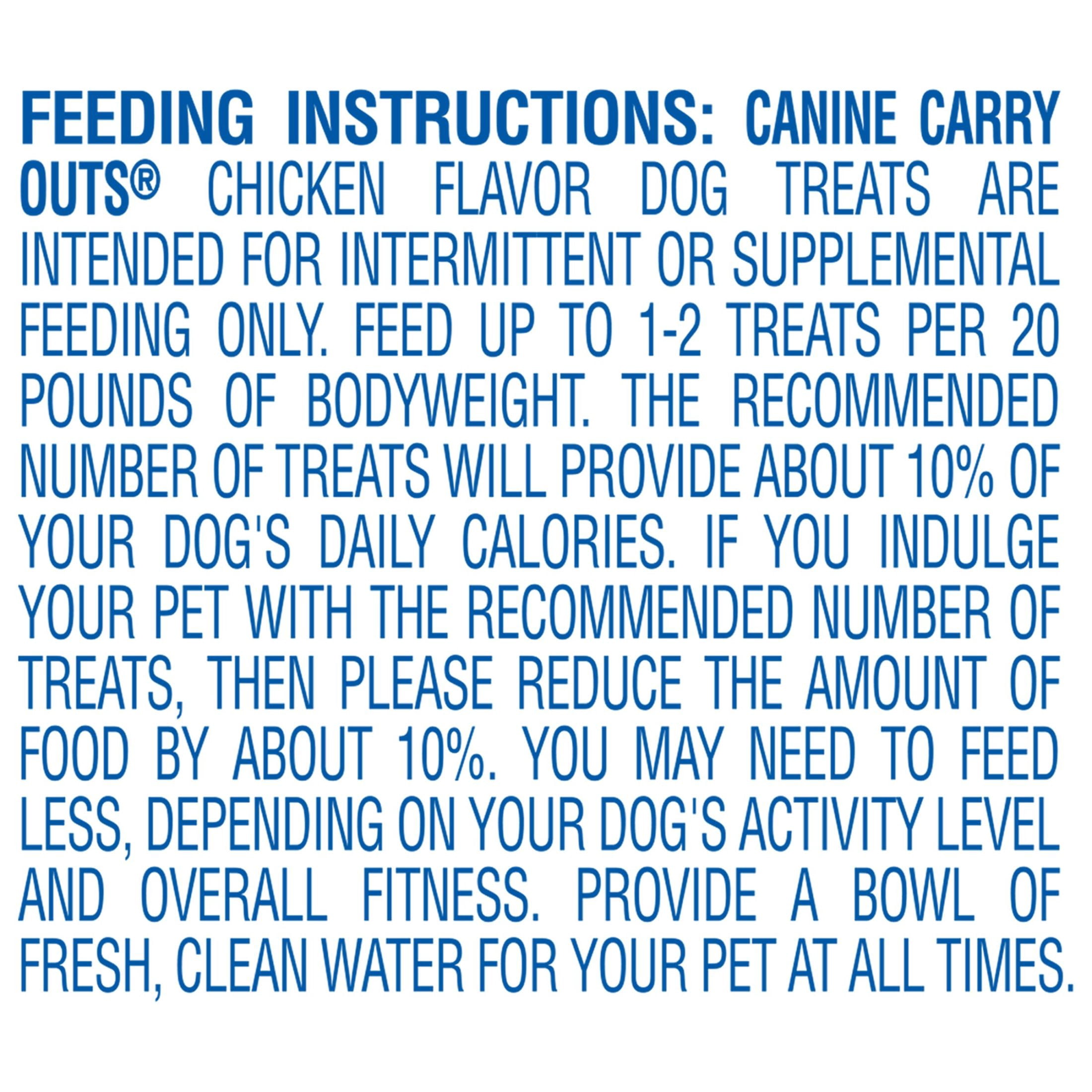 (8 pack) Canine Carry Outs Chicken Flavor Dog Treats, 4.5oz Bag
