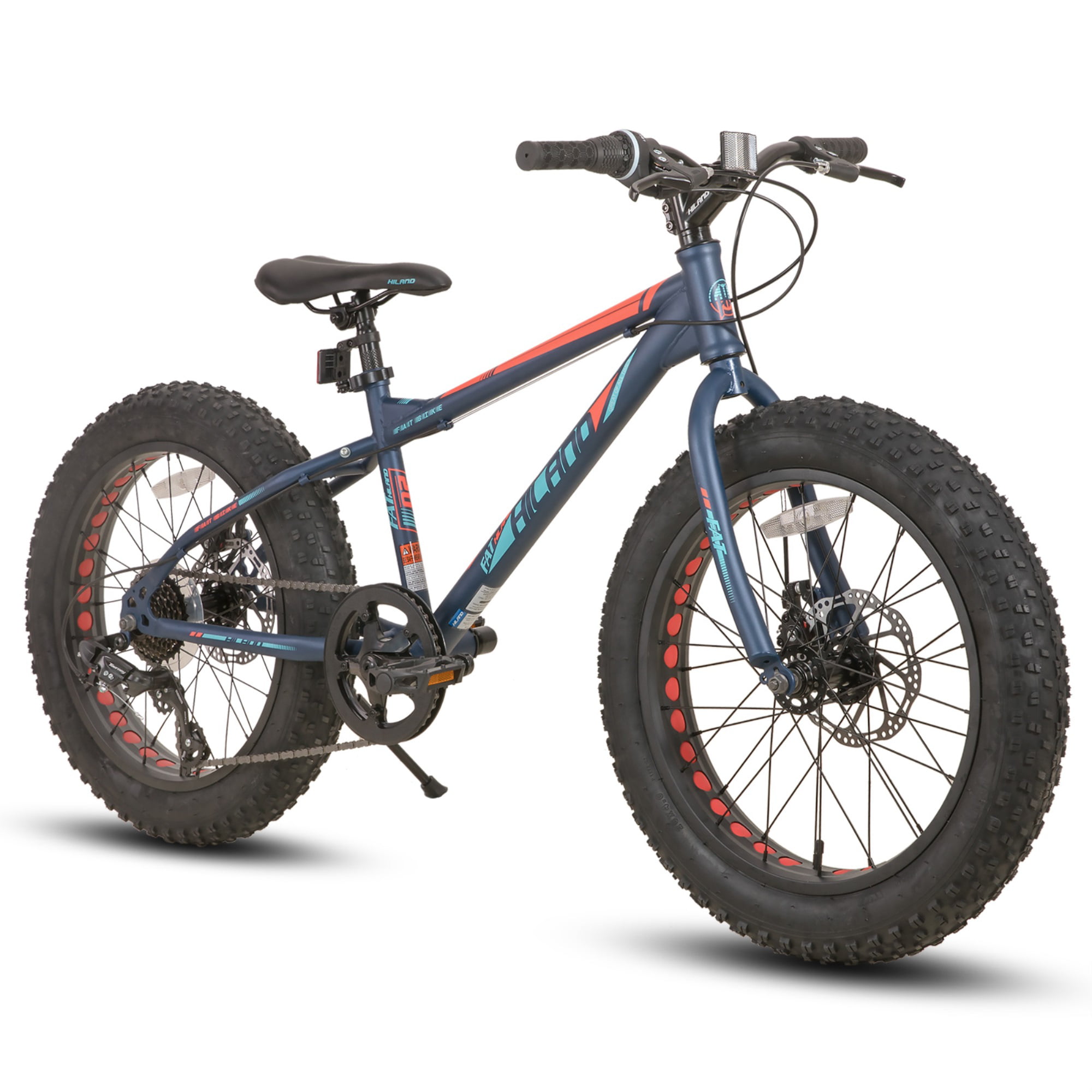 Blue Lime Huffy 20-inch 7 speed Suspension Oxide Boys Mountain Bike for Kids 