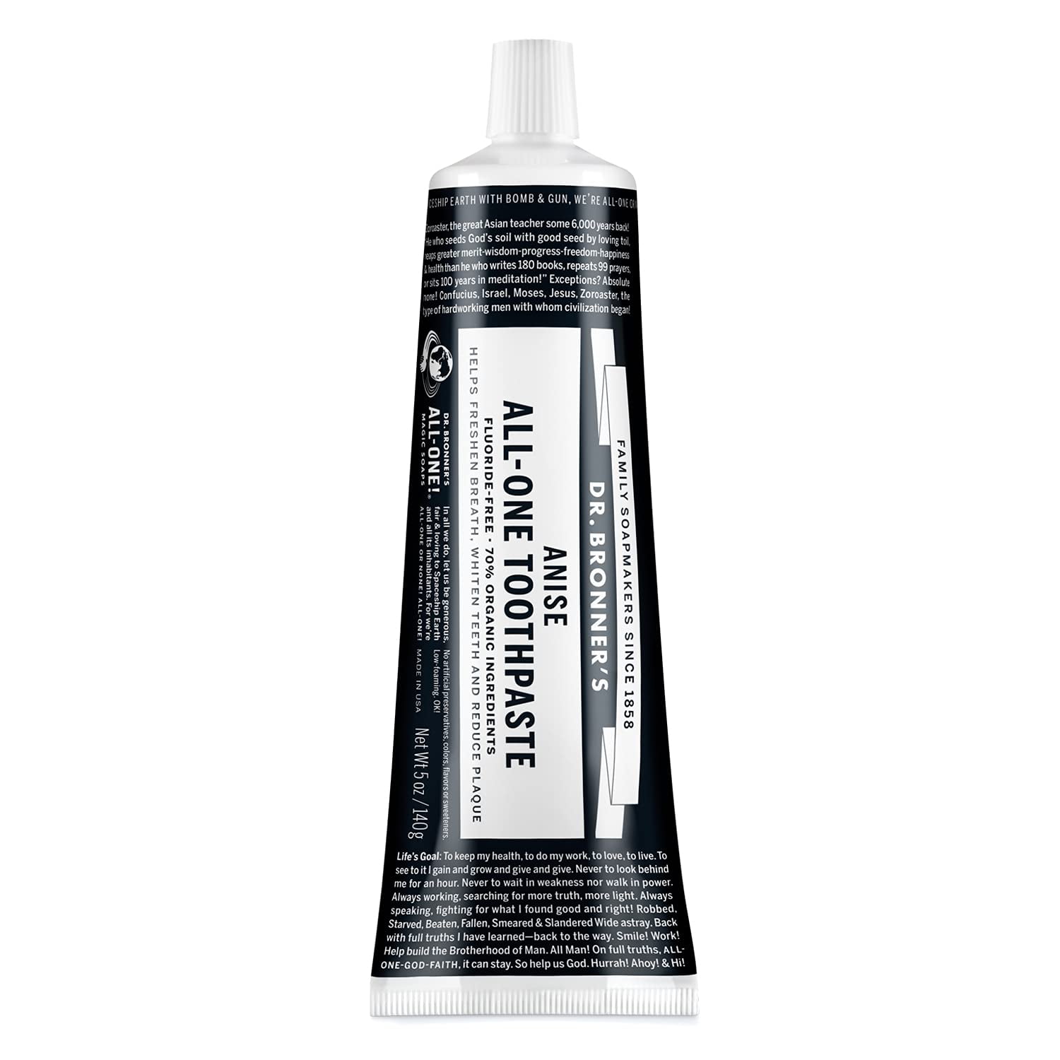 Dr. Bronner's All-One Toothpaste, Natural Anise Flavor, Fluoride