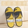 thumbnail image 2 of Balery Smiling With Sunglasses Pantuflas de Casa de Felpa Silenciosas con Diseño Estampado, Zapatillas Cómodas Antideslizantes de Algodón para Interior-Large, 2 of 8