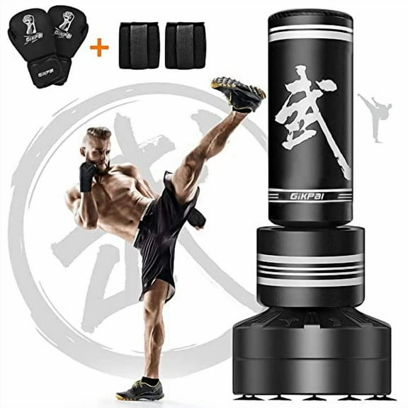 GIKPAL Freestanding Punching Bag with Boxing Gloves, Heavy Boxing Bag with Stand for Adult Kids, Kickboxing Bag for MMA Martial Arts Boxing Traning