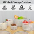 thumbnail image 4 of MesaSe 4/5Pcs Fridge Storage Containers with Lids Clear Fridge Fruit Storage Boxes with Drain Tray Different Sizes Airtight Food Storage Bins Stackable Freezer Organisers for Kitchen Frui, 4 of 6