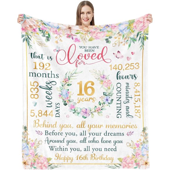 LHSHID 100th Birthday Gifts for Women 100th Birthday Decorations Gifts for 100th Birthday Happy 100th Birthday Gifts Best 100th Birthday Gift Ideas 100 Year Old Gifts for Mom Grandma Blanket 50x60in