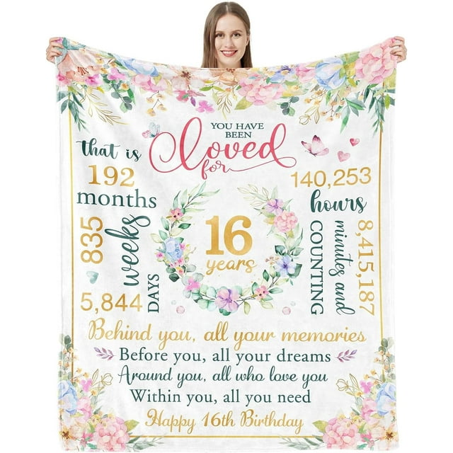 LHSHID 100th Birthday Gifts for Women 100th Birthday Decorations Gifts for 100th Birthday Happy 100th Birthday Gifts Best 100th Birthday Gift Ideas 100 Year Old Gifts for Mom Grandma Blanket 50x60in