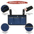thumbnail image 2 of Uxcell Beach Chair Armrest Bag [2-Pack] - Waterproof Polyester Adjustable Straps Reflective Strip Beach [Dark Blue], 2 of 2
