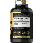 L Glutamine Capsules | 1500mg | 240 Count | by Carlyle