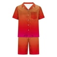 thumbnail image 3 of Hvyesh Men's Silk Satin Pajamas Set Short Sleeve Tie Dye Pjs Sets Classic Loungewear Button-Down Sleepwear, 3 of 5