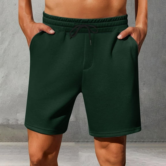 BLCHUNen Mens Athletic Shorts Elastic Waist Drawstring Hiking Camping Sweatpants with Pockets