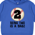 thumbnail image 3 of Inktastic 2nd Birthday Baseball 2 Year Old Boy Toddler Hoodie, 3 of 4