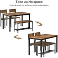thumbnail image 6 of SOGES Dining Table Set of 4, Kitchen Table with 2 Chairs 1 bench, Use for Living Room Dining Room Kitchen, Rustic Brown, 6 of 8