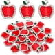 thumbnail image 1 of 1 caja de 30 dijes de manzana de metal con diamantes de imitación, de aleación esmaltada, con forma de fruta roja., 1 of 6