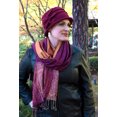 thumbnail image 2 of Fleece Flower Cloche Hat for Women Cancer Headwear Chemo Ladies Head Coverings (Burgundy), 2 of 3
