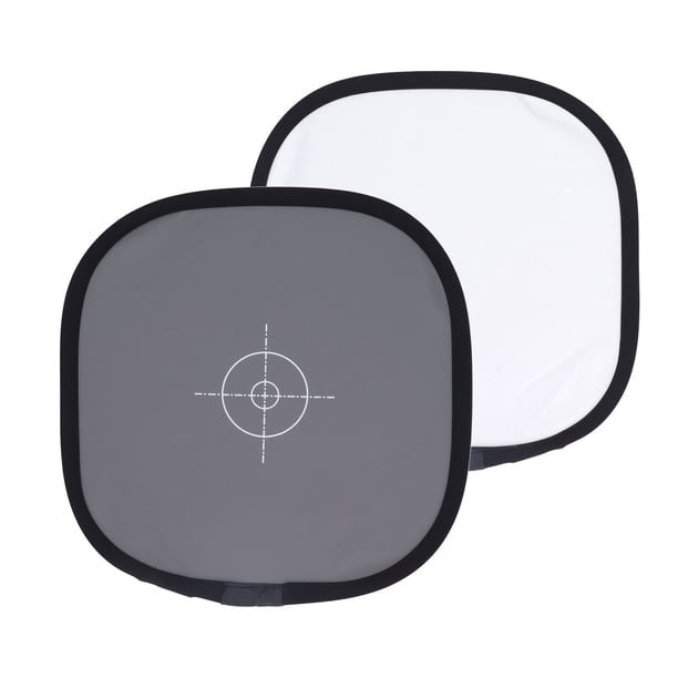 Tarjeta de equilibrio de Blancos, Función de Luz de Relleno de Tablero de Enfocque de Cuero Pu Con Bolsa de Transporte para Fotografías