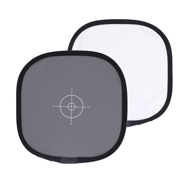 Tarjeta de equilibrio de Blancos, Función de Luz de Relleno de Tablero de Enfocque de Cuero Pu Con Bolsa de Transporte para Fotografías