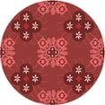 thumbnail image 1 of Ahgly Company Machine Washable Indoor Round Transitional Red Area Rugs, 4' Round, 1 of 1