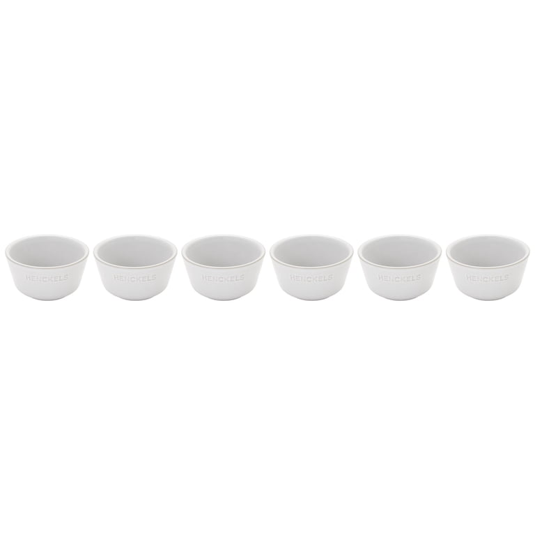 Henckels Ceramic 6-pc Round Ramekin Set - White - Walmart.com