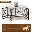 thumbnail image 3 of 48 inch Extra Large Dog Crate Furniture,Double Door Indoor Kennel,End Side Table Wooden Dog Crates,Anti-Chew Anti-Escape, White, 3 of 10