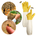 thumbnail image 3 of 1Pair Soft Hand, Straight Thumb Beekeeper XL Size Yellow Gloves, 3 of 6