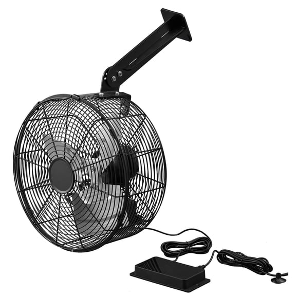 KFFKFF Greenhouse Air Circulation Fan, 1800 CFM Electric Airflow System, Adjustable 10 Speeds, 3 Operating Modes, LCD Display, Ceiling or Wall Installation, Efficient Ventilation for Greenhouses