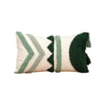 thumbnail image 2 of Bohemian Embroidered Cushion Cover, Velvet Throw Pillow Case With Tassels, Decorative Boho Pillow Cover For Sofa, Bed, Living Room, And Home Decor, 2 of 7