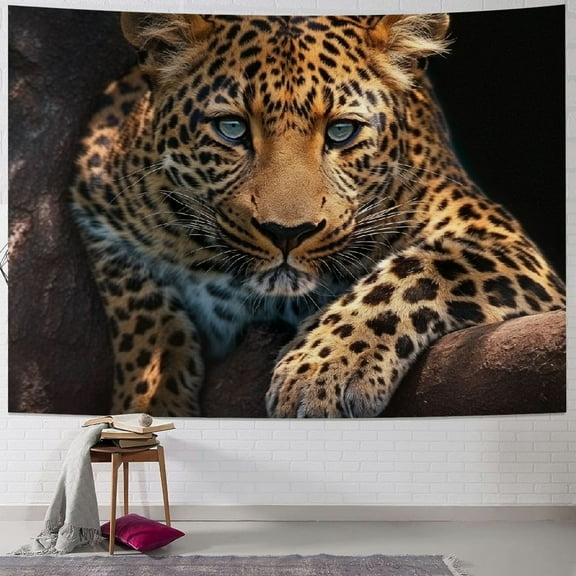 Fenyluxe Leopard Canvas Prints Background Golden Wildlife Animal Leopard Wall Art Cheetah Pictures Artwork for Bathroom Bedroom Office Living Room Hallway Painting Decorations Ready to Hang 40x30inch