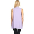 thumbnail image 4 of Women's Sleeveless Open Front Cardigan Lightweight Solid Drape Vest, 4 of 5