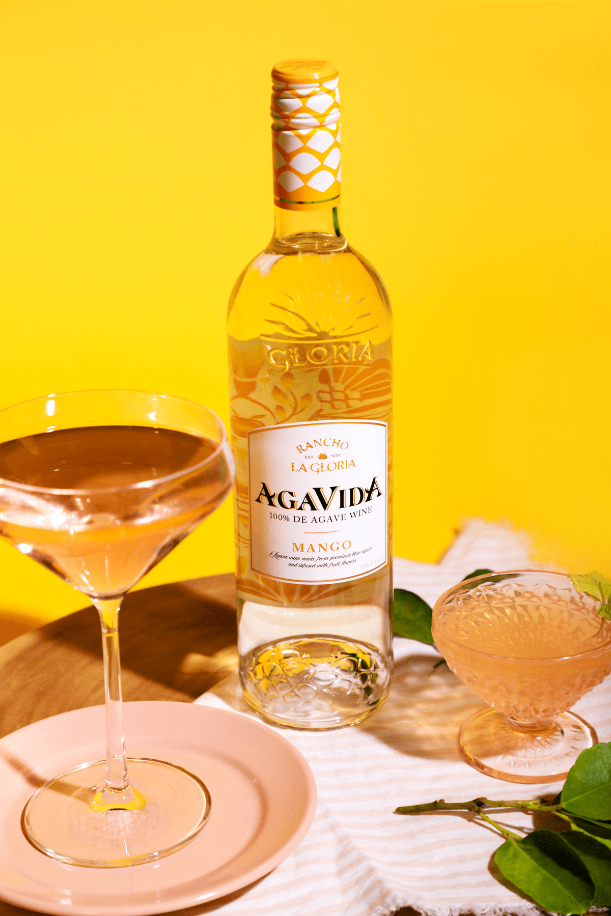AgaVida Mango Wine, 5% ABV, 750ml Glass Bottle, 5-150ml Servings