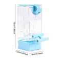thumbnail image 7 of Bothyi Automatic Bird Feeder Clear Bird Cage Feeder for Lovebirds Cockatiel Budgies Blue, 7 of 7