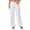 White, variant on TSADFHJI Maxi Skirt Winter Solid Color Bow Strawberry Embroidery Pattern Loose and Versatile Straight Leg Jeans L White