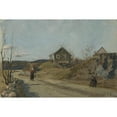 thumbnail image 3 of Edvard Munch 14x11 Black Modern Framed Museum Art Print Titled - From Vestre Aker (1881), 3 of 5