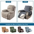 thumbnail image 3 of 100% Waterproof Recliner Chair Cover - Non-Slip Granules, Elastic Band, Perfect Fit for Reclining Chairs (Gray, 28"), 3 of 7