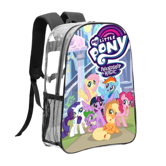 pony Pattern Transparent Backpack Lightweight And fashionable Showcasing Personality And Leading The Trend