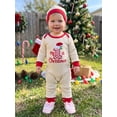 thumbnail image 3 of Cjfdfy Newborn Baby Boy Girl Christmas Romper Outfit My 1St Christmas Long Sleeve knit Romper And Santa Hat Set Infant Cute My First Christmas Fall Winter Holiday Set 0-18M, 3 of 9
