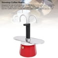 thumbnail image 6 of YAHHU 2 Cup Stovetop Espresso Maker Red Aluminum Alloy 100ml Double Tube Coffee Pot for Home and Travel, 6 of 9