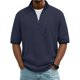 thumbnail image 2 of Camiseta Casual de Manga Corta con Cuello Tripulado 100% de Poliéster Lavable a la Máquina de Manga Larga Camisetas de Trabajo Al Aire Libre de Color Sólido para Hombres, 2 of 7