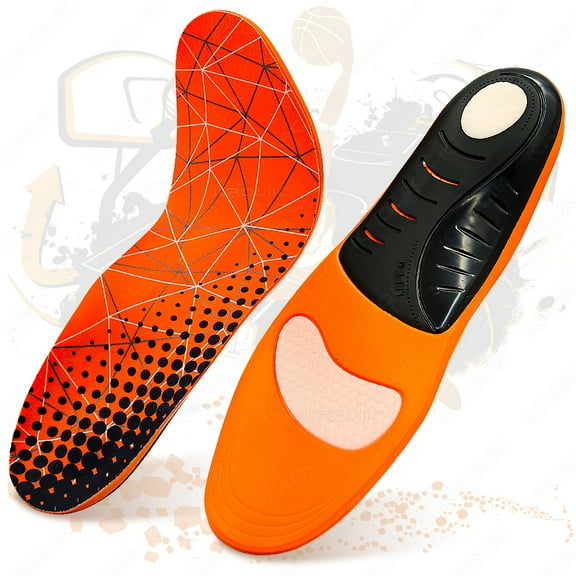 Orthopedic Sport Insoles Unisex 3cm Hard Arch Support Horizontal Flat Foot Correction Pain Relief For Plantar Fasciitis Shoe Pad