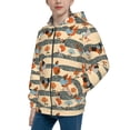 thumbnail image 2 of Picia Funny Chicken for Boys Fashion Full-zip Hoodies & Sweatshirts with Kangaroo Pocket,Zip-up Hooded Sweatshirt for Kid, Moisture Wicking & Breathable-Medium, 2 of 6