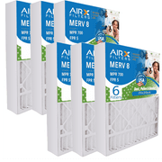 20x20x4 Air Filter MERV 8 Comparable to MPR 700 & FPR 5 Compatible with White-Rodgers FR1600M-108 & FR1600M-111 Premium USA Made 20x20x4 Furnace Filter 6 Pack MERV 8 by AIRX FILTERS WICKED CLEAN AIR.