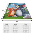 thumbnail image 3 of Tom And Jerry Fleece Blanket Super Soft Cozy Warm Flannel Fleece Throw Blanket For Couch Bed Sofa Throw 50"X40", 3 of 8