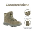 thumbnail image 3 of Botas de Senderismo Casuales para Mujer Color Verde Talla 24.5 (MX), 3 of 8