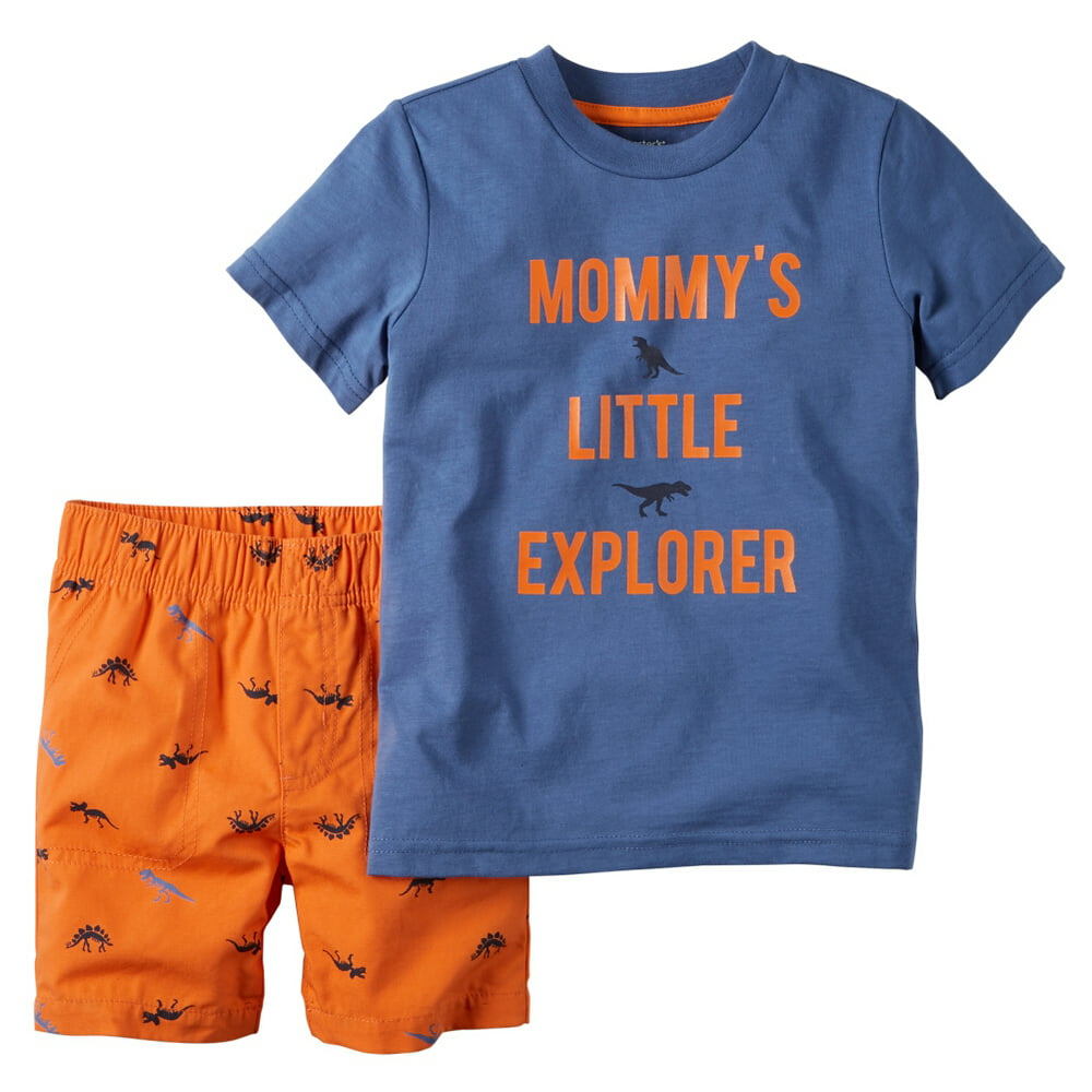 Carter's - Carters Baby Clothing Outfit Boys 2-Piece Tee & Short Set