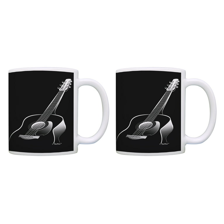 Mug Noir 11oz Pour Guitariste - Cadeau D'anniversaire Original