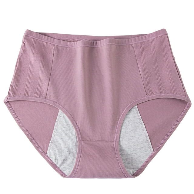 MeetoTime Women's Cotton Underwear Plus Size Full Coverage Panties High Waisted Comfortable Briefs