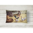 thumbnail image 2 of Carolines Treasures BDBA0339PW1216 Rooster and Hens Chickens in the Barn Fabric Decorative Pillow 12H x16W multicolor, 2 of 3