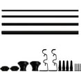 thumbnail image 4 of eTeckram 1" Double Curtain Rod with Trumpet Finials - 28''to 48'', Black, 4 of 5