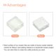 thumbnail image 4 of Mosaico Azulejos, Vidrio Azulejos, Brillo Cristal Mosaico Vidrio Piezas Granel Cuadrado Mosaico Azulejos 1 x 1cm para Hogar Decoración, DIY Obra, 200uds (200g, Blanco), 4 of 7