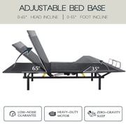 Einfach Full Size Motorized Basic Adjustable Bed Base 2.0, Wireless Remote