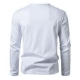 thumbnail image 4 of gakvbuo Henley Shirts For Men Long Sleeve Button Down Shirts Slim Fit Cotton Lightweight Basic Pullover T-Shirt Blouses, 4 of 6