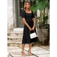 thumbnail image 2 of Vestido BerryGo, verano 2025, casual, midi, negro, negro, 2 of 7